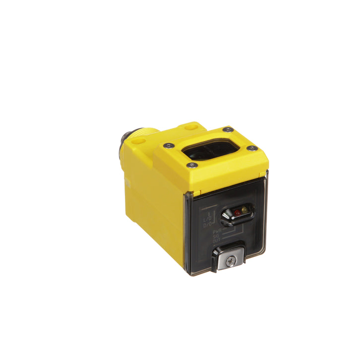 Banner Q45BB6LPQ5 polarized retroreflective photoelectric sensor with M12 QD connector for industrial applications.
