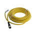 Banner QDE‑825D 8-pin M12 quick disconnect cordset with 7.62 m yellow PVC cable for industrial sensors.
