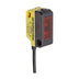 Banner QS18VP6AF100Q5 ultrasonic sensor with PNP output and IP67 housing for industrial object detection.