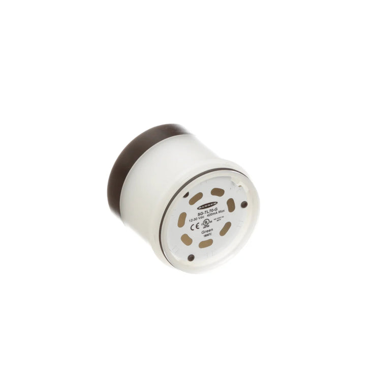 Banner SG-TL70-G 70mm green LED tower light module with IP65-rated polycarbonate housing.