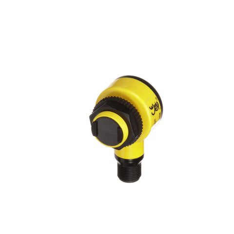 Banner T18SN6FF100Q fixed-field photoelectric sensor, 100 mm range, NPN output, 10–30 V DC, M12 QD connector.