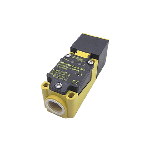 Turck BC20-CP40-FZ3X2 capacitive sensor, 20 mm range, CP40 housing, 2-wire AC output.
