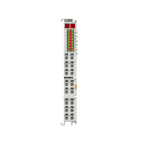 Beckhoff EL2809 16-channel 24V DC digital output terminal (0.5A per channel) for industrial automation, ensuring precise and reliable signal control.