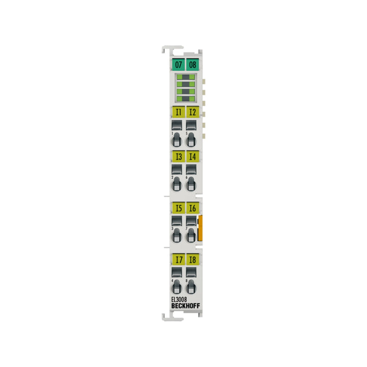Beckhoff EL3008 8-channel digital input terminal, 24 V DC, for reliable signal detection in automation systems.