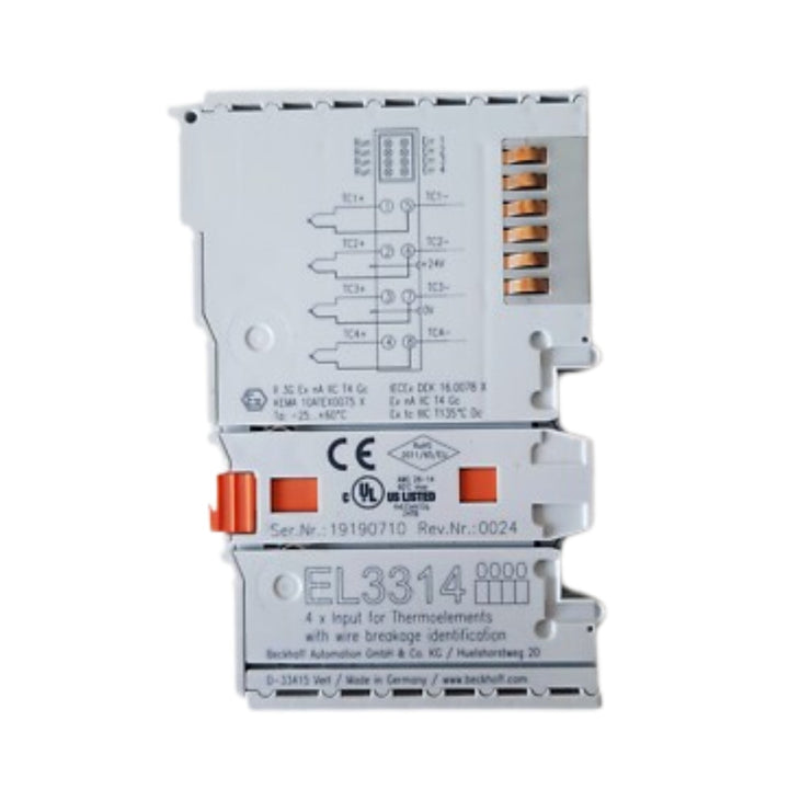 Beckhoff EL3314 thermocouple input terminal, 4-channel, high-precision temperature measurement