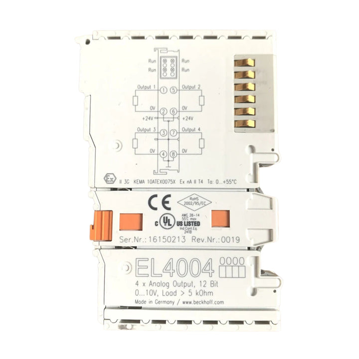Beckhoff EL4004 analog output terminal, 4-channel, ±10 V