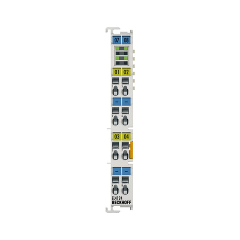 Beckhoff EL4124 analog output terminal, 4-channel, ±10 V, 12-bit resolution for industrial automation systems.