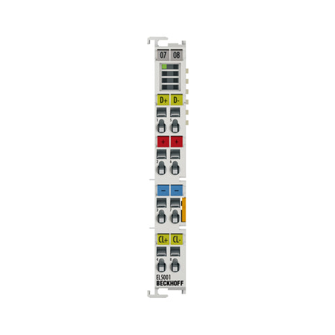 Beckhoff EL5001 EtherCAT terminal, 1-channel SSI encoder interface for precise motion control and position acquisition.