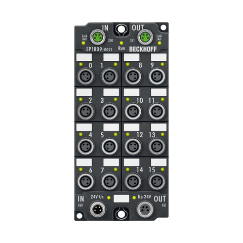 Beckhoff EP1809-0021 EtherCAT Box, 16 digital inputs, 24 V DC, IP67