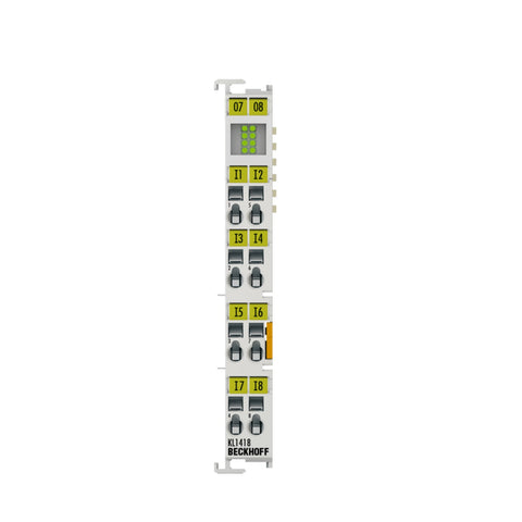 Beckhoff KL1418 8-channel 24V DC digital input terminal for industrial automation, providing reliable and high-speed signal acquisition.