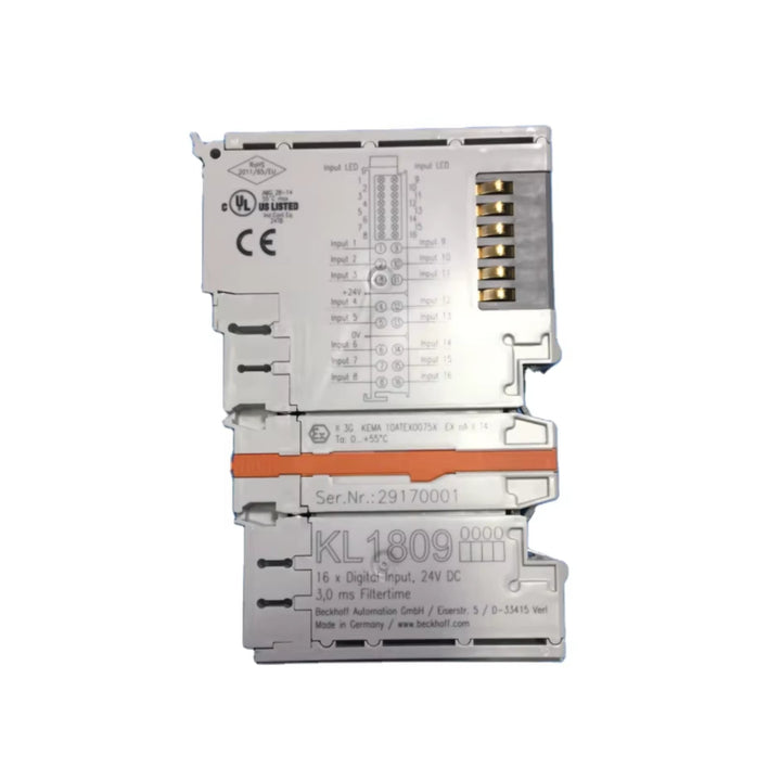 Beckhoff KL1809 digital input terminal, 16-channel, 24 V DC, 3 ms filter