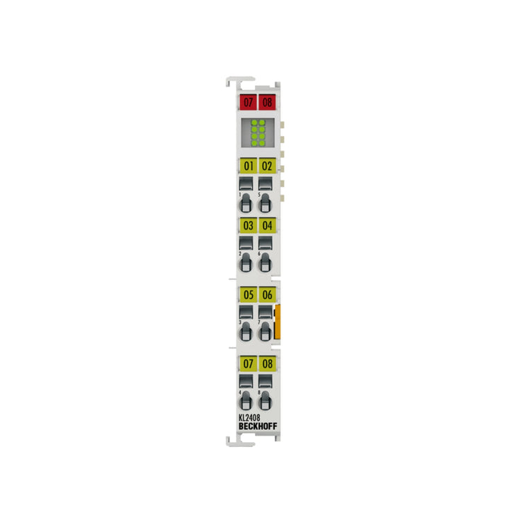 Beckhoff KL2408 8-channel 24V DC digital output terminal for industrial automation, providing high-performance and reliable signal control.