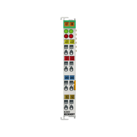 Beckhoff KL3022 Bus Terminal, 2-channel analog input, ±10 V, for precise signal measurement in automation systems.