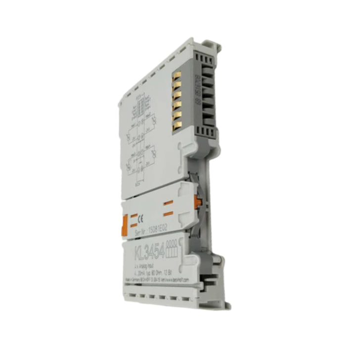 Beckhoff KL3454 Bus Terminal, 4-channel RTD input for Pt100/Pt1000 sensors, precise temperature measurement.