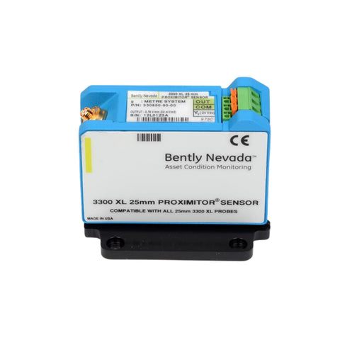 Bently Nevada 330850-90-00 3300 XL velocity transducer for accurate industrial vibration monitoring of machinery.