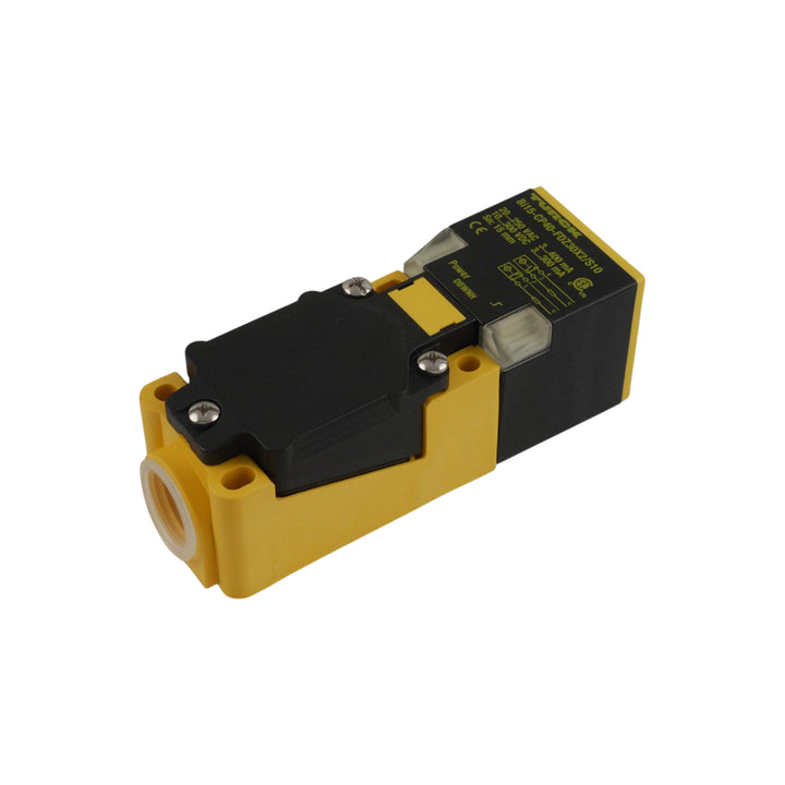 Turck BI15-CP40-FDZ30X2-S10 rectangular inductive sensor, 15 mm range, AC/DC output.