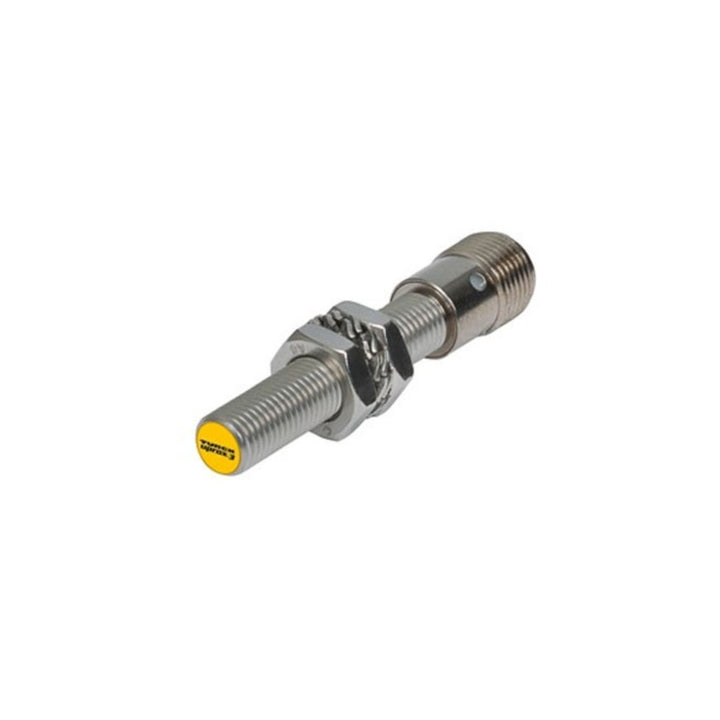 Turck BI2-EG08-AP6X-H1341 M8 inductive sensor, 2 mm flush range, PNP NO output, IP67 protection.