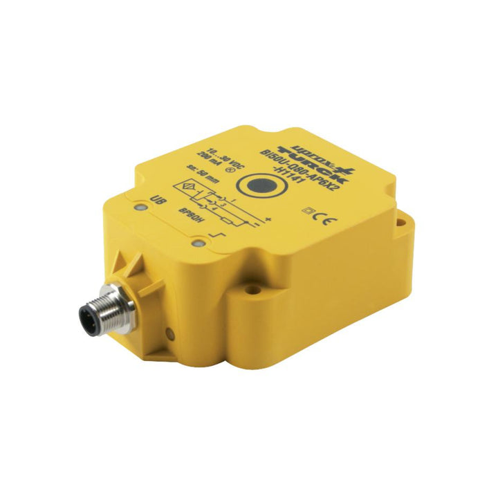 Turck BI50U-Q80-AP6X2-H1141 rectangular inductive proximity sensor, 50 mm range, PNP NO.