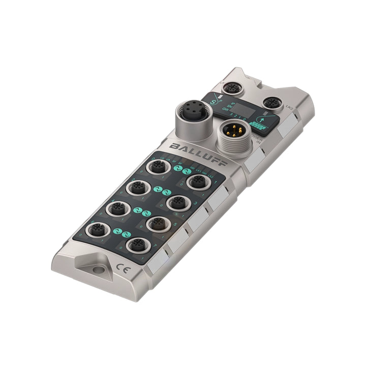 Balluff BNI005H IO-Link I/O module with 8 configurable M12 ports for efficient decentralized automation.