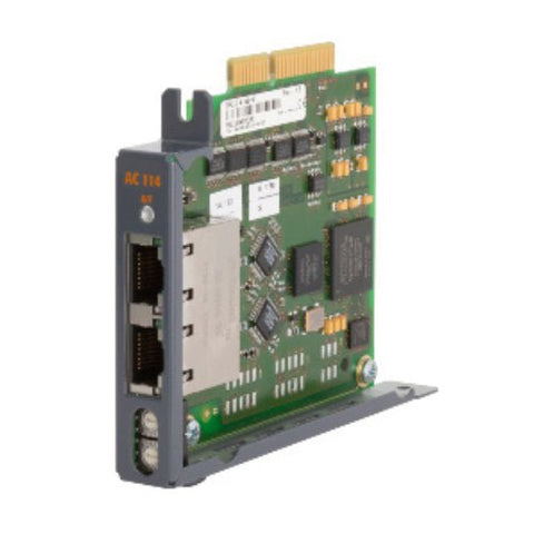B&R 8AC114.60-2 ACOPOS plug-in module with POWERLINK V2 interface and integrated 2-port hub for enhanced servo drive communication.