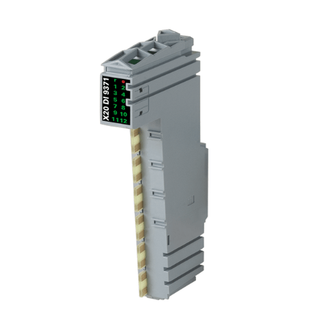 B&R X20DI9371 12-channel digital input module, 24V DC sink input, 1-wire connection, DIN rail mount, X20 series for industrial automation.
