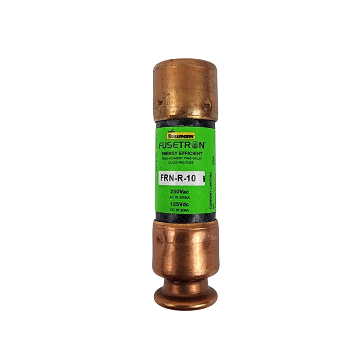 Bussmann FRN-R-10 Class RK5 fuse, 10 A, 250 V AC / 125 V DC, time-delay