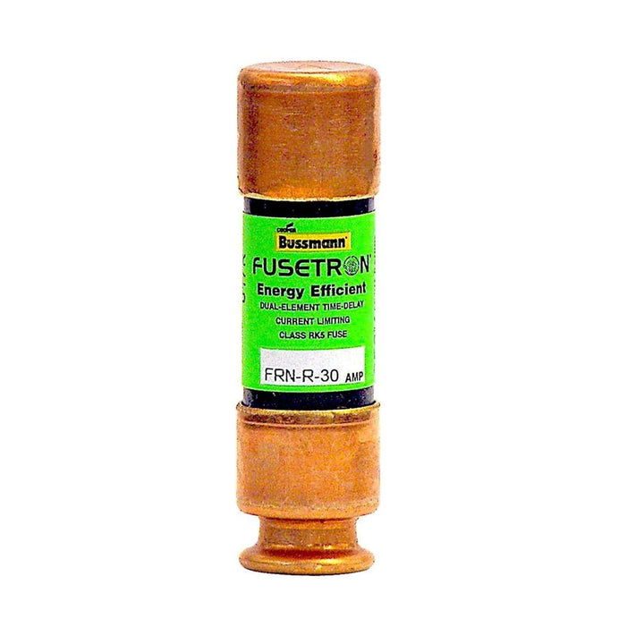 Bussmann FRN-R-30 Class RK5 fuse, 30 A, 250 V AC, dual element, time-delay
