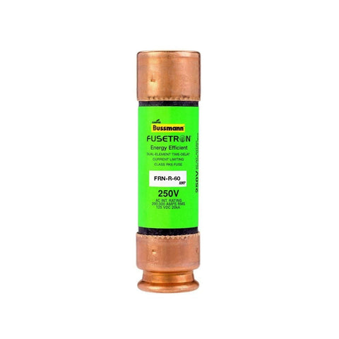 Bussmann FRN-R-60 Class RK5 fuse, 60 A, 250 V AC, dual element, time-delay