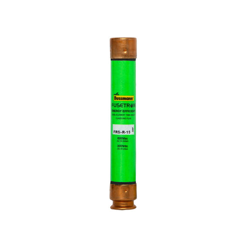 Bussmann FRS-R-15 Class RK5 fuse, 15 A, 600 V AC, dual element, time-delay