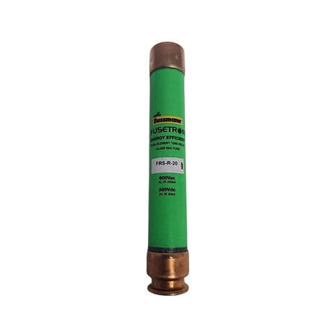 Bussmann FRS-R-20 Class RK5 fuse, 20 A, 600 V AC, dual element, time-delay