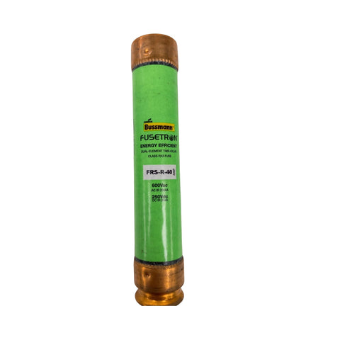 Bussmann FRS-R-40 Class RK5 fuse, 40 A, 600 V AC, dual element, time-delay