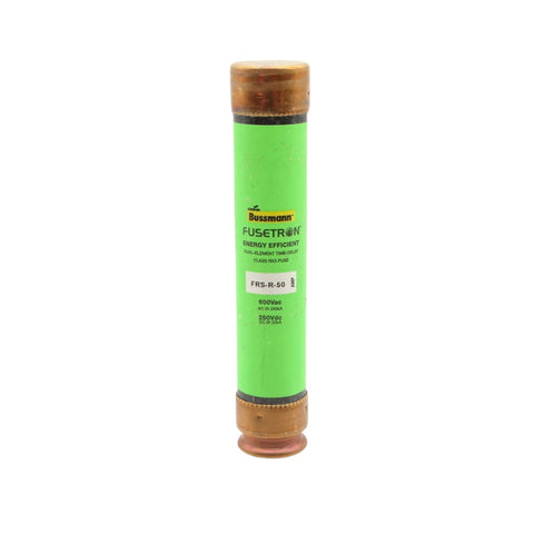 Bussmann FRS-R-50 Class RK5 fuse, 50 A, 600 V AC, dual element, time-delay