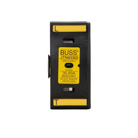 Bussmann JTN60060 finger-safe fuse holder, Class J, 60 A, 600 V, DIN rail mount