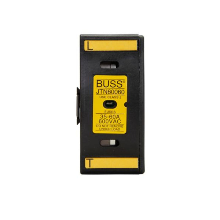 Bussmann JTN60060 finger-safe fuse holder, Class J, 60 A, 600 V, DIN rail mount