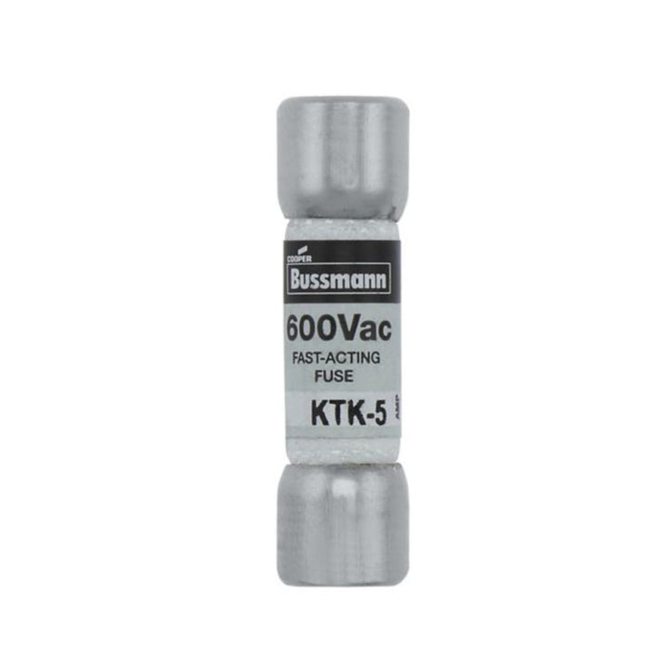 Eaton Bussmann KTK-5 fast-acting fuse, 5 A, 600 V, ferrule type