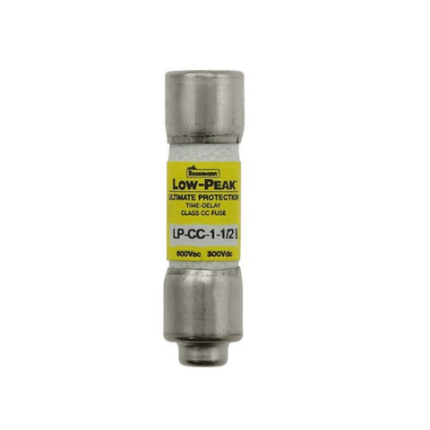Eaton Bussmann LP-CC-1-1/2 Class CC time-delay fuse, 1.5 A, 600 V AC / 300 V DC