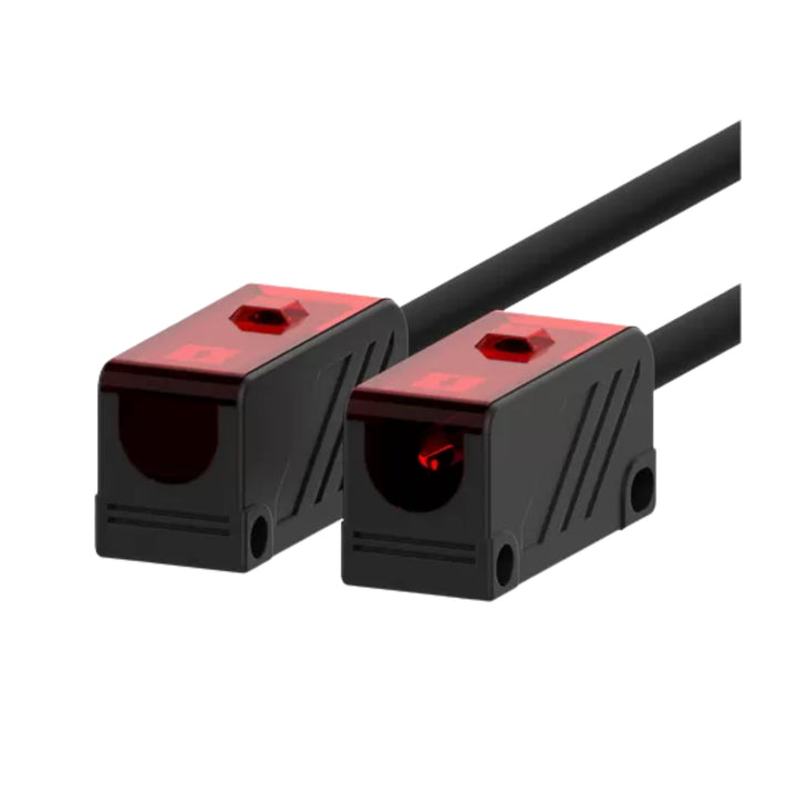 Autonics BY500-TDT1,2 through-beam photoelectric sensor with 500mm sensing distance and NPN output.