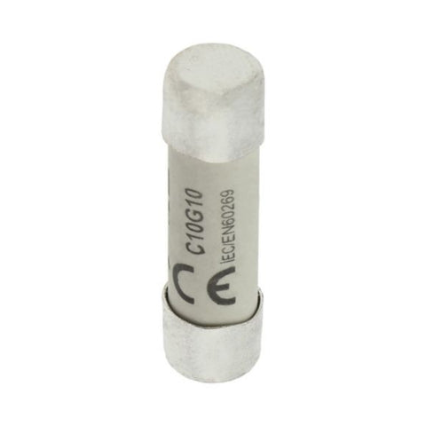 Eaton Bussmann C10G10 cylindrical fuse, 10 A, 500 V AC, 10 × 38 mm, ceramic body