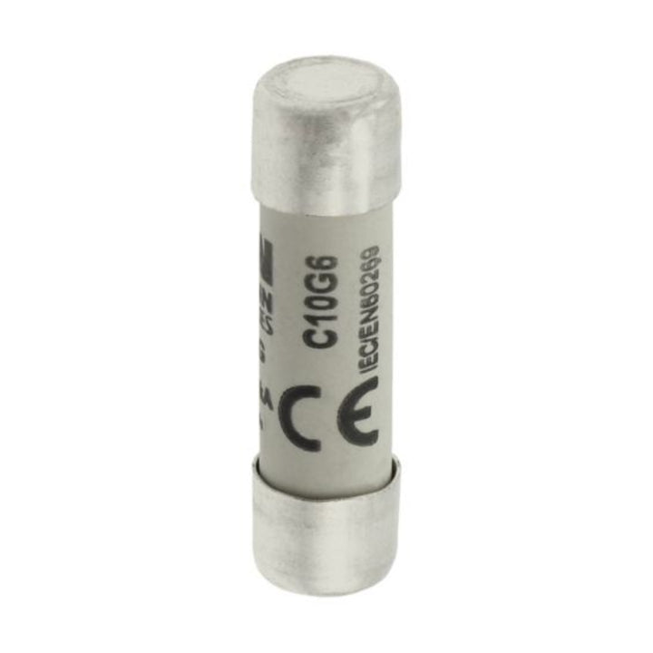 Eaton Bussmann C10G6 cylindrical fuse, 6 A, 500 V AC, 10 × 38 mm, ceramic body