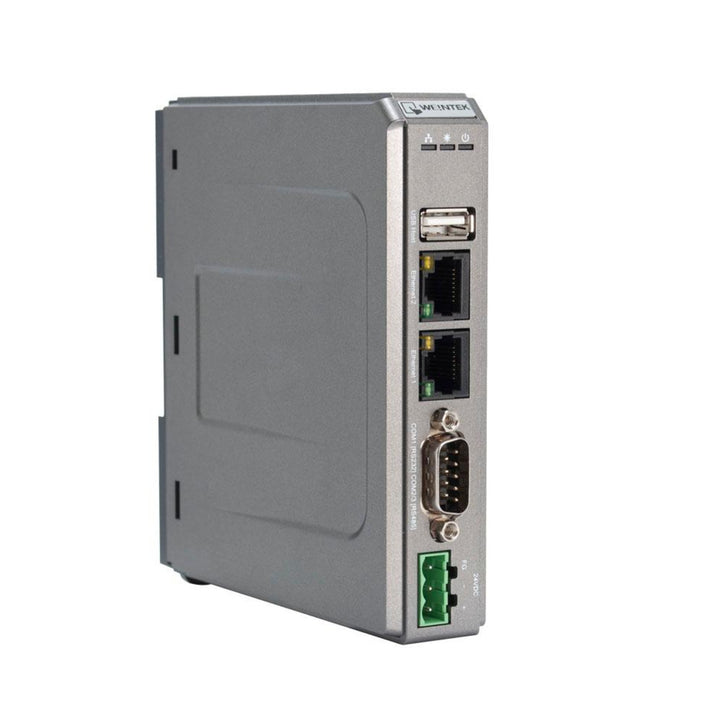 Weintek cMT-SVR-100 headless HMI with dual Ethernet, RS-232/RS-485, USB, and SD slot for industrial control and remote visualization.
