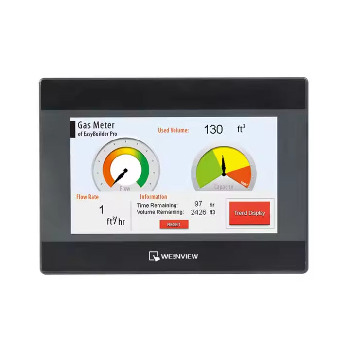 Weintek cMT2079X HMI with 7" capacitive touchscreen, quad-core processor, Ethernet, serial ports, and IIoT protocol support.
