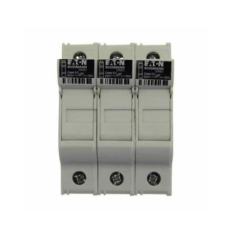 Bussmann CHCC3DU modular fuse holder, Class CC, 30 A 600 V DC, 3-pole