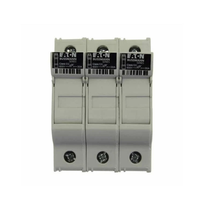 Bussmann CHCC3DU modular fuse holder, Class CC, 30 A 600 V DC, 3-pole
