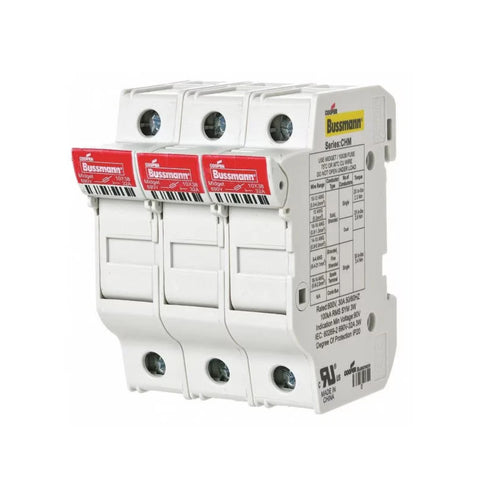 Eaton Bussmann CHM3DU modular fuse holder, 3-pole, 30 A, 600 V