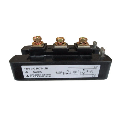 Mitsubishi CM200DY‑12H IGBT module, dual 200 A 600 V, trench-gate, insulated baseplate