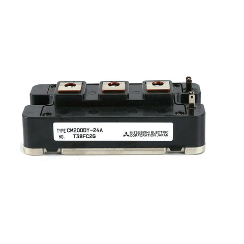 Mitsubishi CM200DY‑24A dual 200 A 1200 V IGBT module, half‑bridge with isolated baseplate and fast‑recovery 