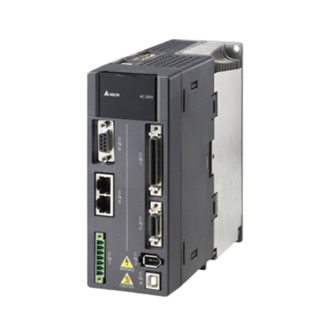 Delta ASD-A2-0721-E 750W servo drive, 220V, for ECMA motors with advanced motion control, auto-tuning, and high-precision feedback.