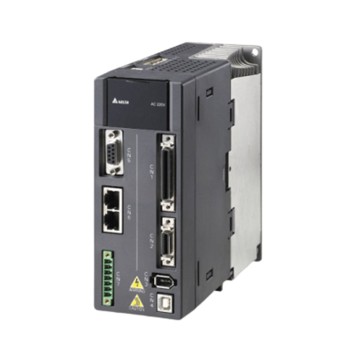 Delta ASD-A2-0721-E 750W servo drive, 220V, for ECMA motors with advanced motion control, auto-tuning, and high-precision feedback.