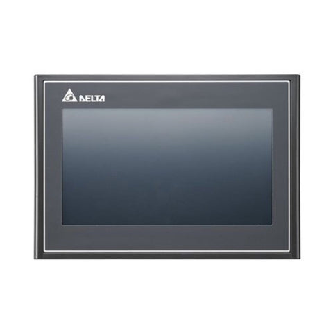 Delta DOP-110CS 10.1" HMI with 1024x600 resolution, Ethernet, USB, and serial ports for advanced industrial automation systems.