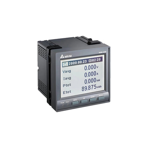 Delta DPM-C530E digital power meter for 3-phase systems, accurate voltage, current, power, and energy measurement.